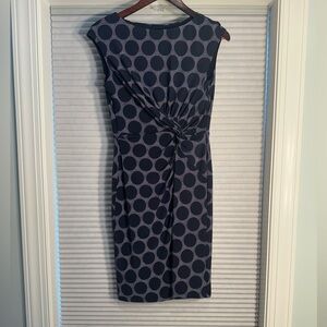 Lauren Ralph Lauren navy and white dot patterned dress J-19
